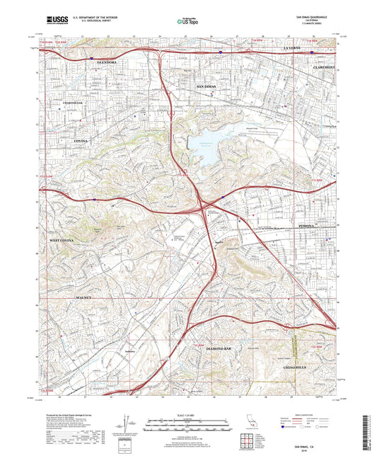 San Dimas California US Topo Map Image