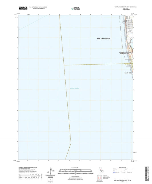 San Francisco South OE W California US Topo Map Image