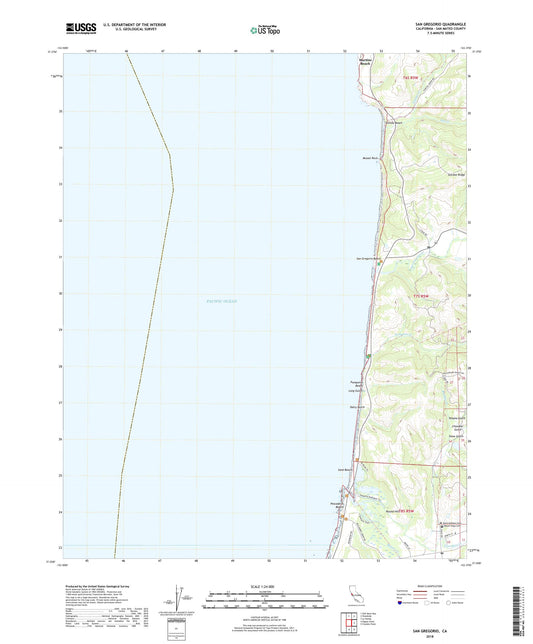 San Gregorio California US Topo Map Image