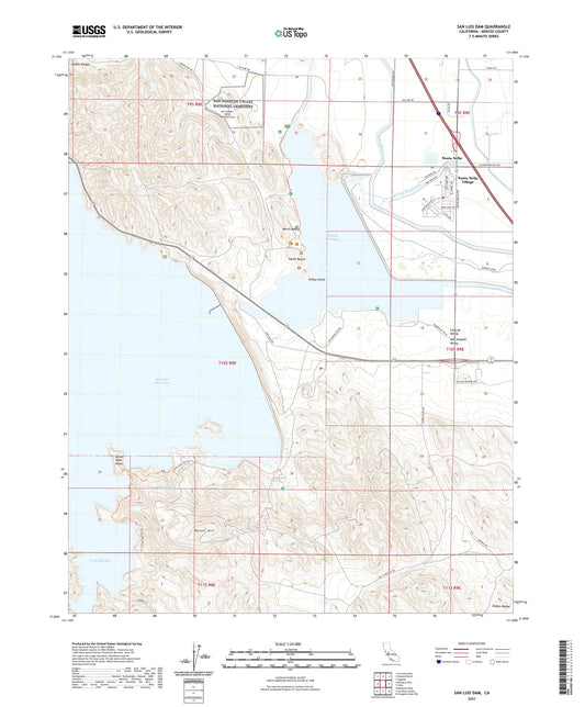San Luis Dam California US Topo Map Image