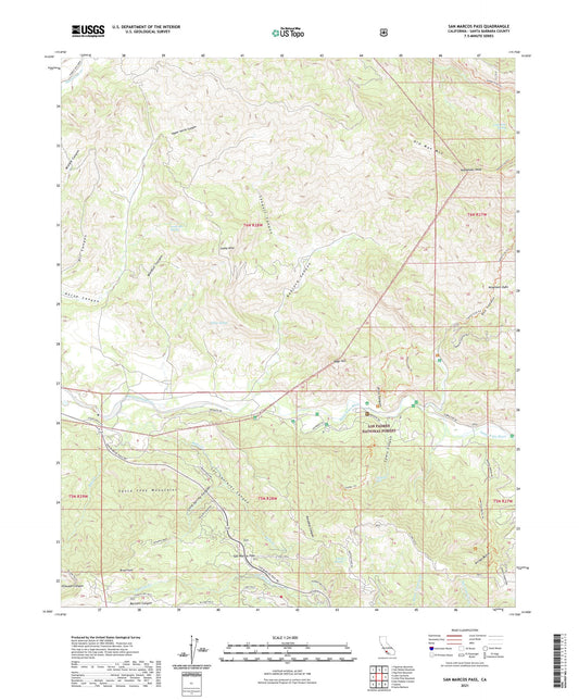 San Marcos Pass California US Topo Map Image