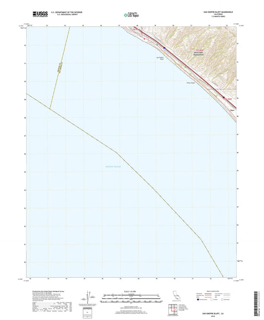 San Onofre Bluff California US Topo Map Image