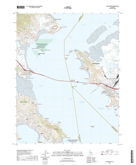 San Quentin California US Topo Map Image