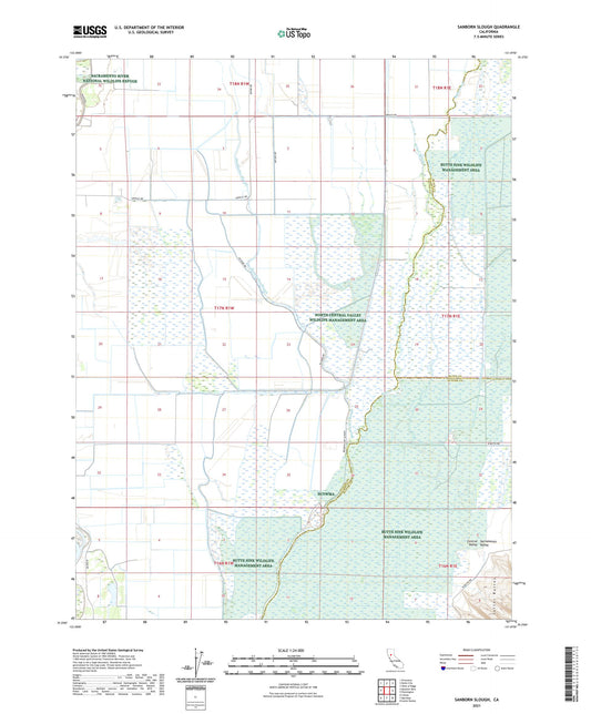 Sanborn Slough California US Topo Map Image