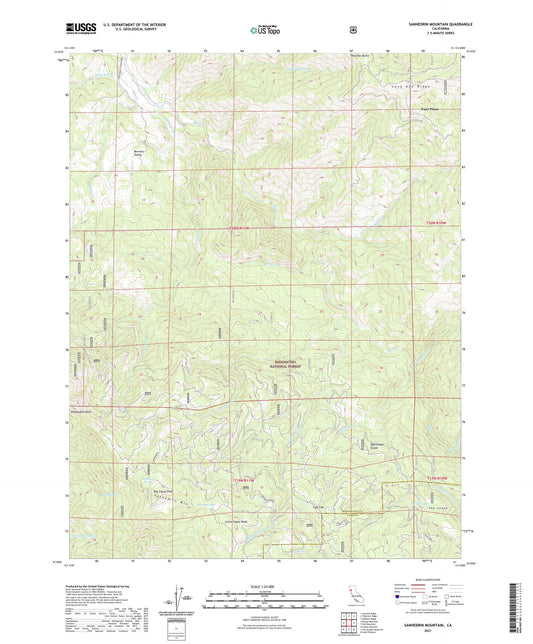 Sanhedrin Mountain California US Topo Map Image