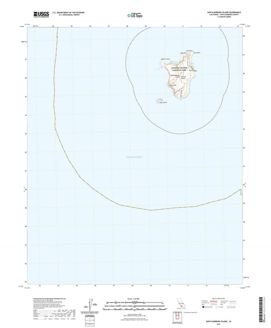 Santa Barbara Island California US Topo Map Image