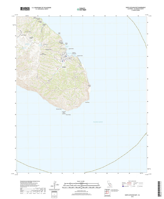 Santa Catalina East California US Topo Map Image