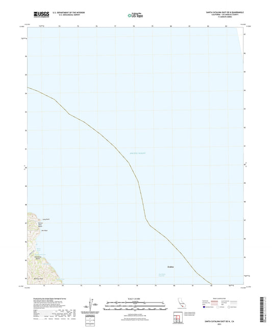 Santa Catalina East OE N California US Topo Map Image
