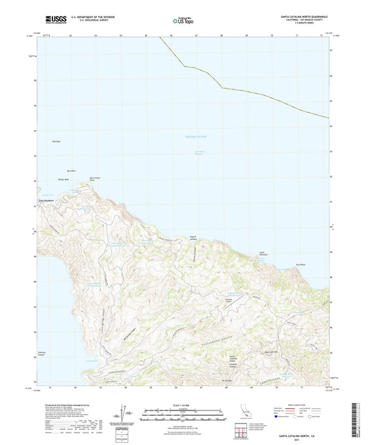 Santa Catalina North California US Topo Map Image