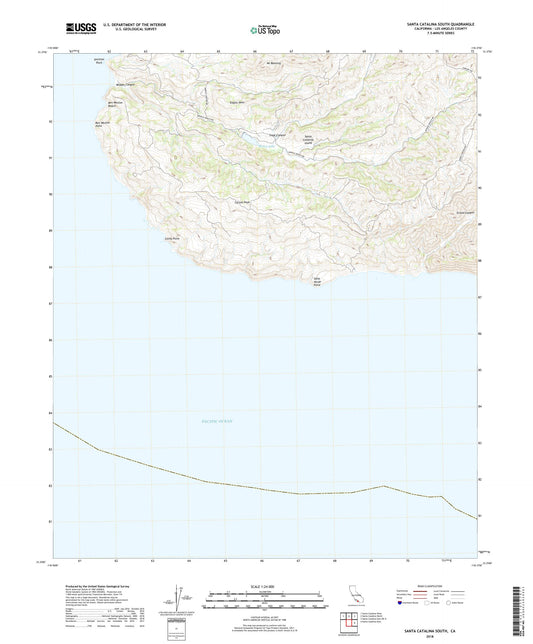 Santa Catalina South California US Topo Map Image