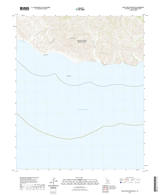 Santa Cruz Island B OE S California US Topo Map Image