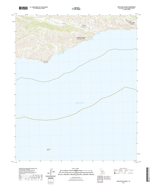 Santa Cruz Island C California US Topo Map Image