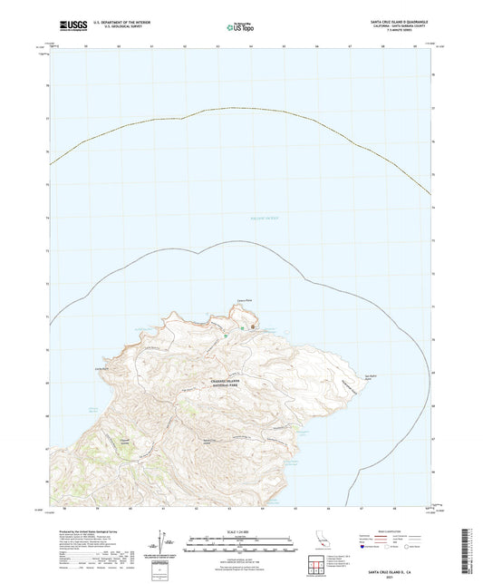 Santa Cruz Island D California US Topo Map Image