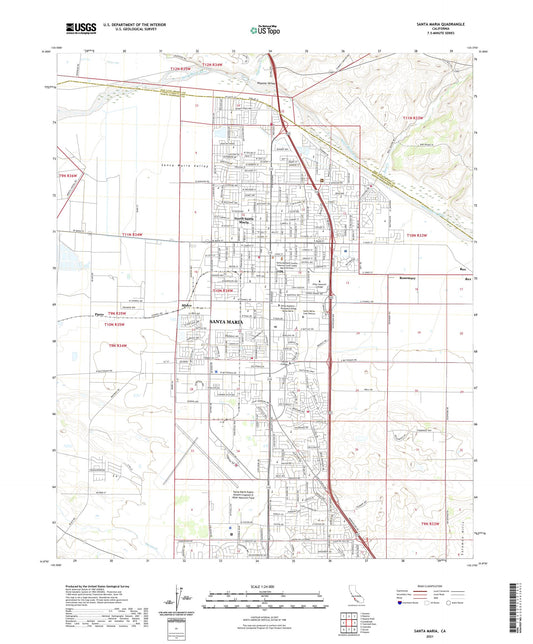 Santa Maria California US Topo Map Image