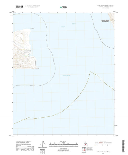 Santa Rosa Island East California US Topo Map Image