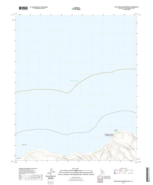 Santa Rosa Island North OE W California US Topo Map Image
