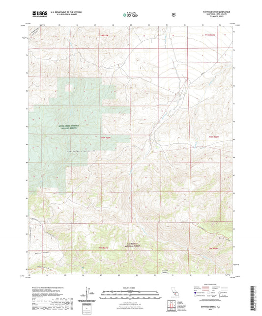 Santiago Creek California US Topo Map Image
