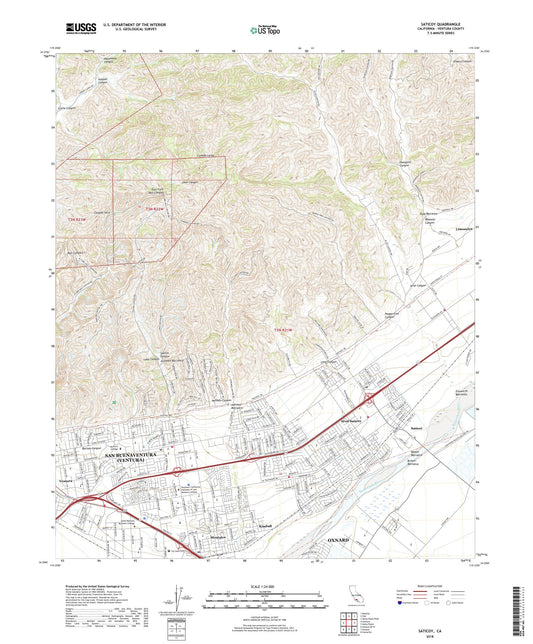 Saticoy California US Topo Map Image