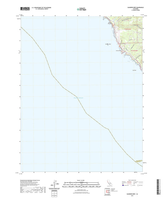 Saunders Reef California US Topo Map Image