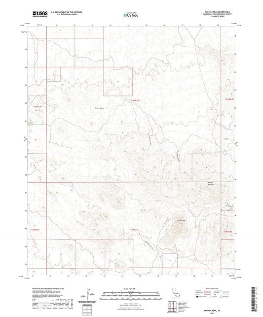 Savahia Peak California US Topo Map Image