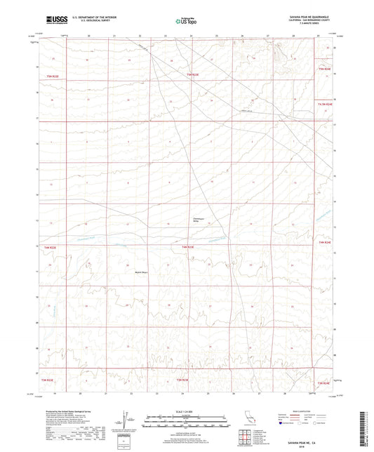 Savahia Peak NE California US Topo Map Image