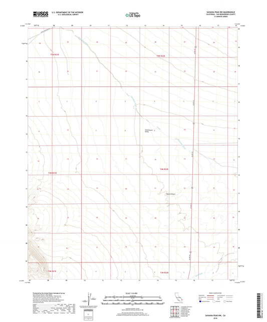 Savahia Peak NW California US Topo Map Image