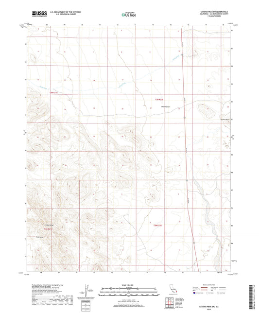 Savahia Peak SW California US Topo Map Image