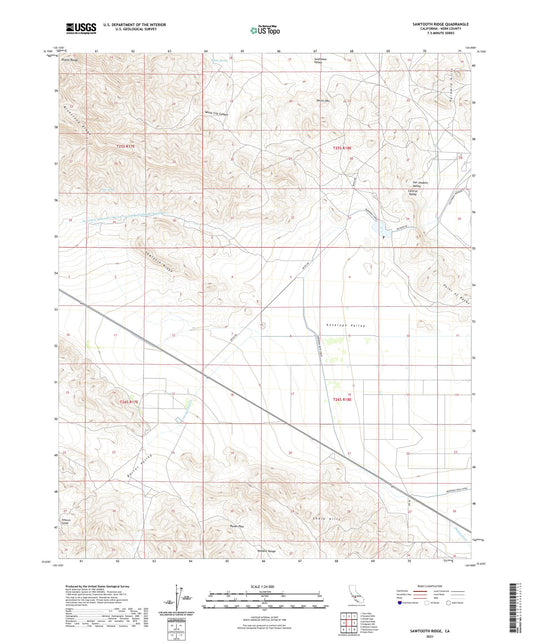 Sawtooth Ridge California US Topo Map Image