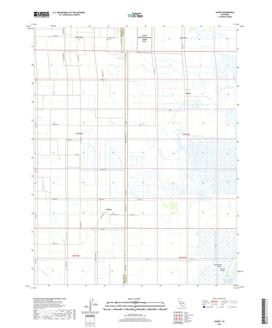 Saxon California US Topo Map Image