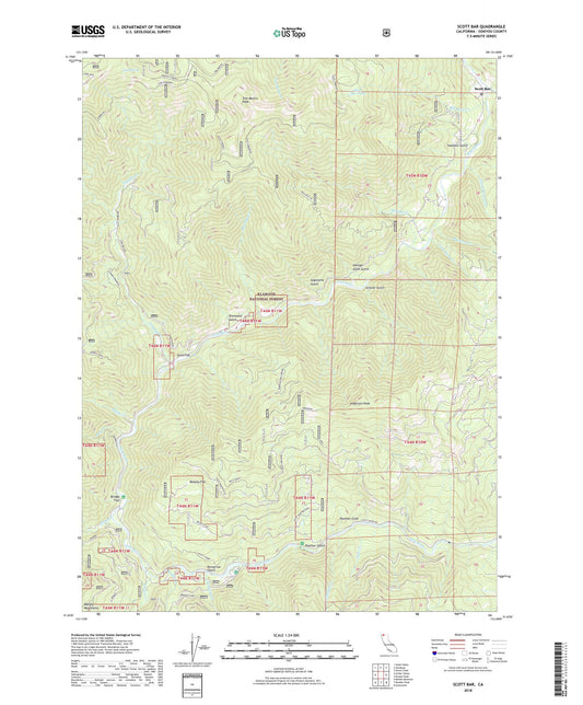 Scott Bar California US Topo Map Image