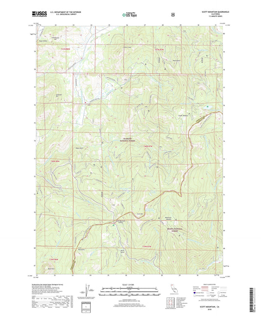 Scott Mountain California US Topo Map Image