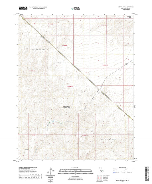 Scottys Castle California US Topo Map Image