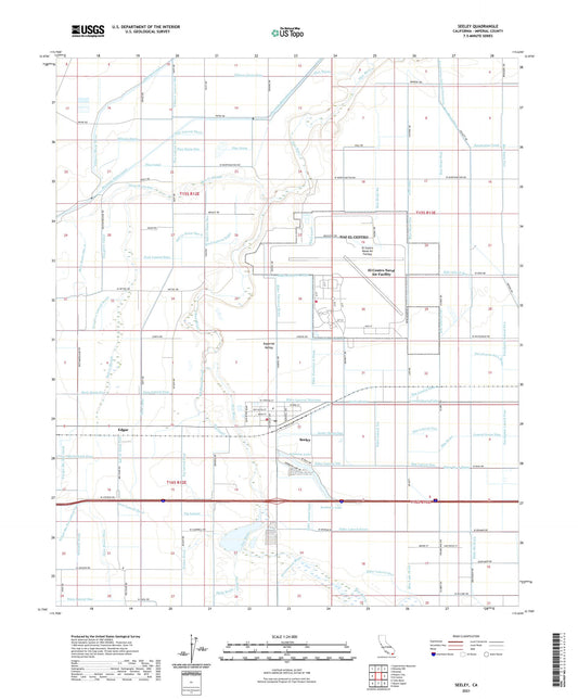 Seeley California US Topo Map Image