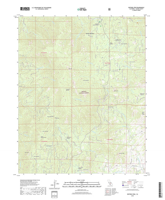 Sentinel Peak California US Topo Map Image