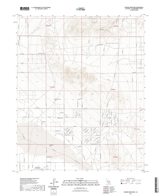 Shadow Mountains California US Topo Map Image