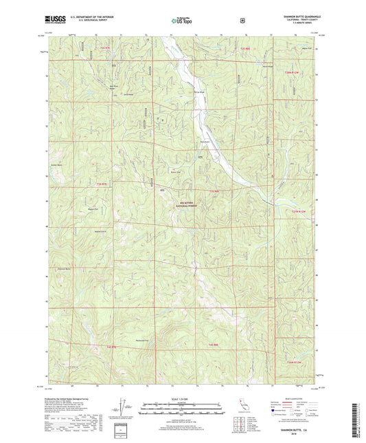 Shannon Butte California US Topo Map Image