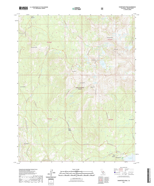 Sharktooth Peak California US Topo Map Image