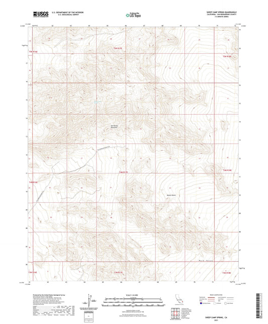 Sheep Camp Spring California US Topo Map Image