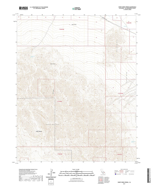 Sheep Creek Spring California US Topo Map Image