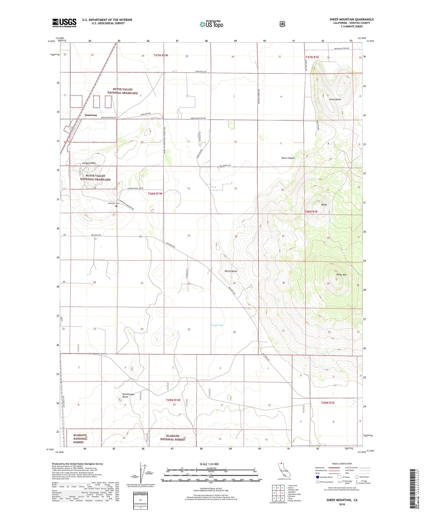Sheep Mountain California US Topo Map Image