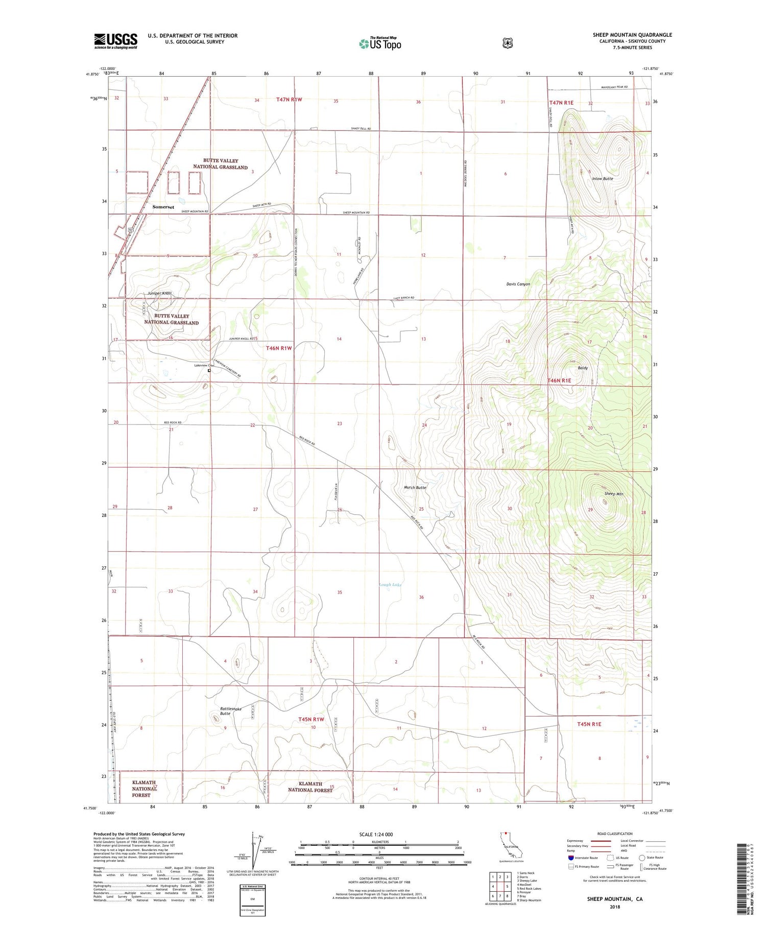 Sheep Mountain California US Topo Map Image