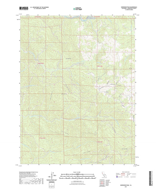 Sherwood Peak California US Topo Map Image