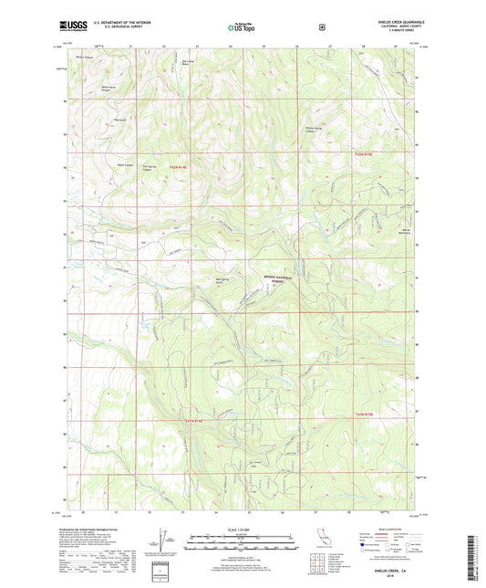 Shields Creek California US Topo Map Image