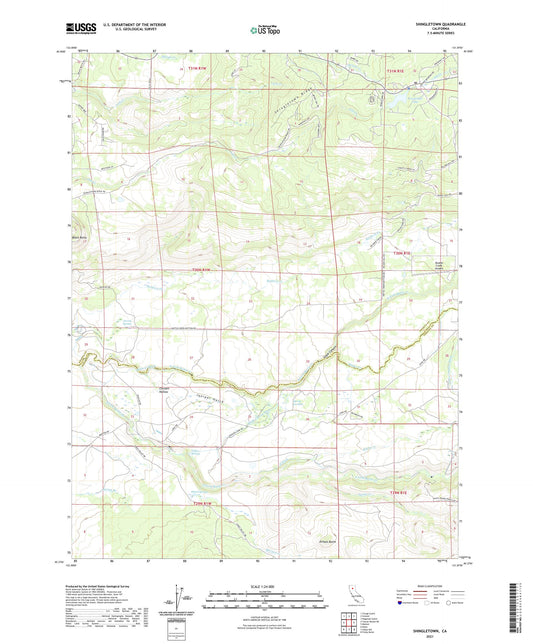 Shingletown California US Topo Map Image