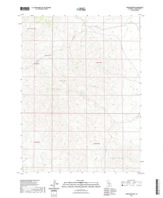Shinn Mountain California US Topo Map Image