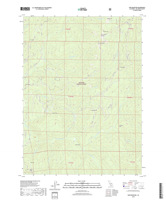Ship Mountain California US Topo Map Image