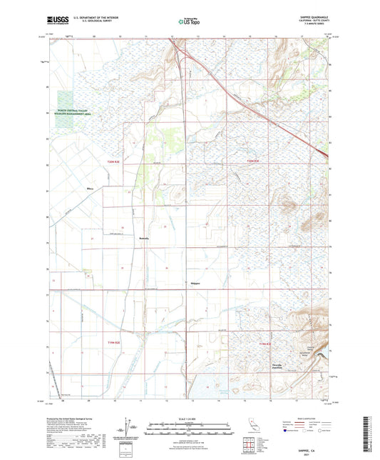 Shippee California US Topo Map Image