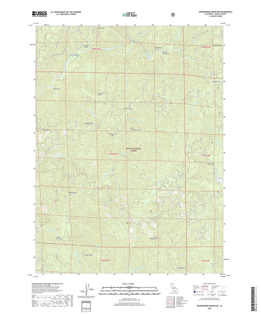 Shoeinhorse Mountain California US Topo Map Image