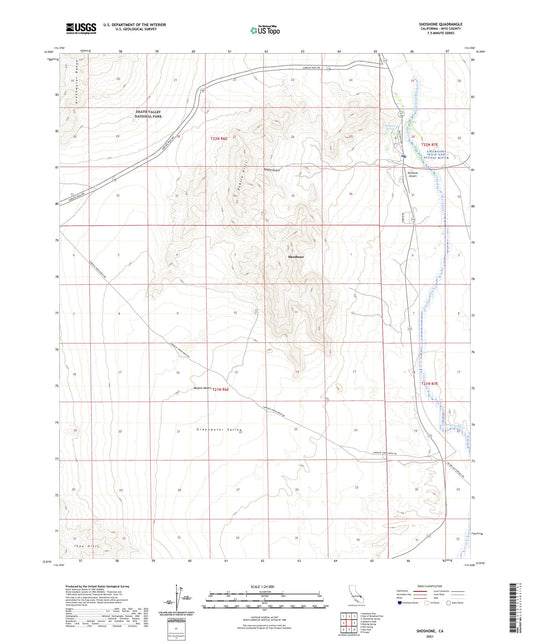 Shoshone California US Topo Map Image