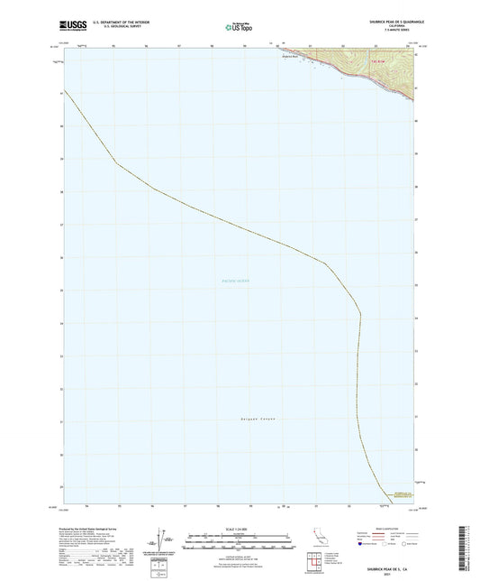 Shubrick Peak OE S California US Topo Map Image